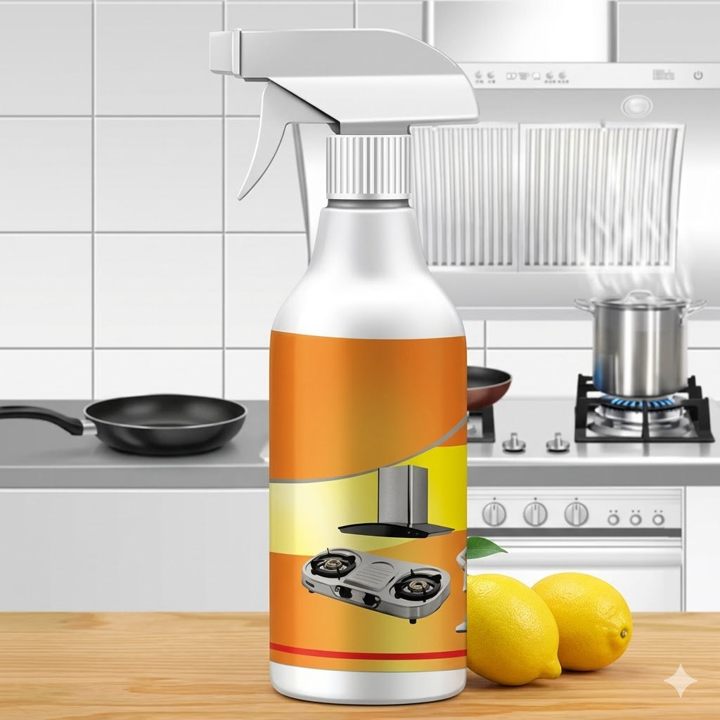 KITCHEN OIL & GREASE STAIN CLEANING REMOVER SPRAY Kitchen