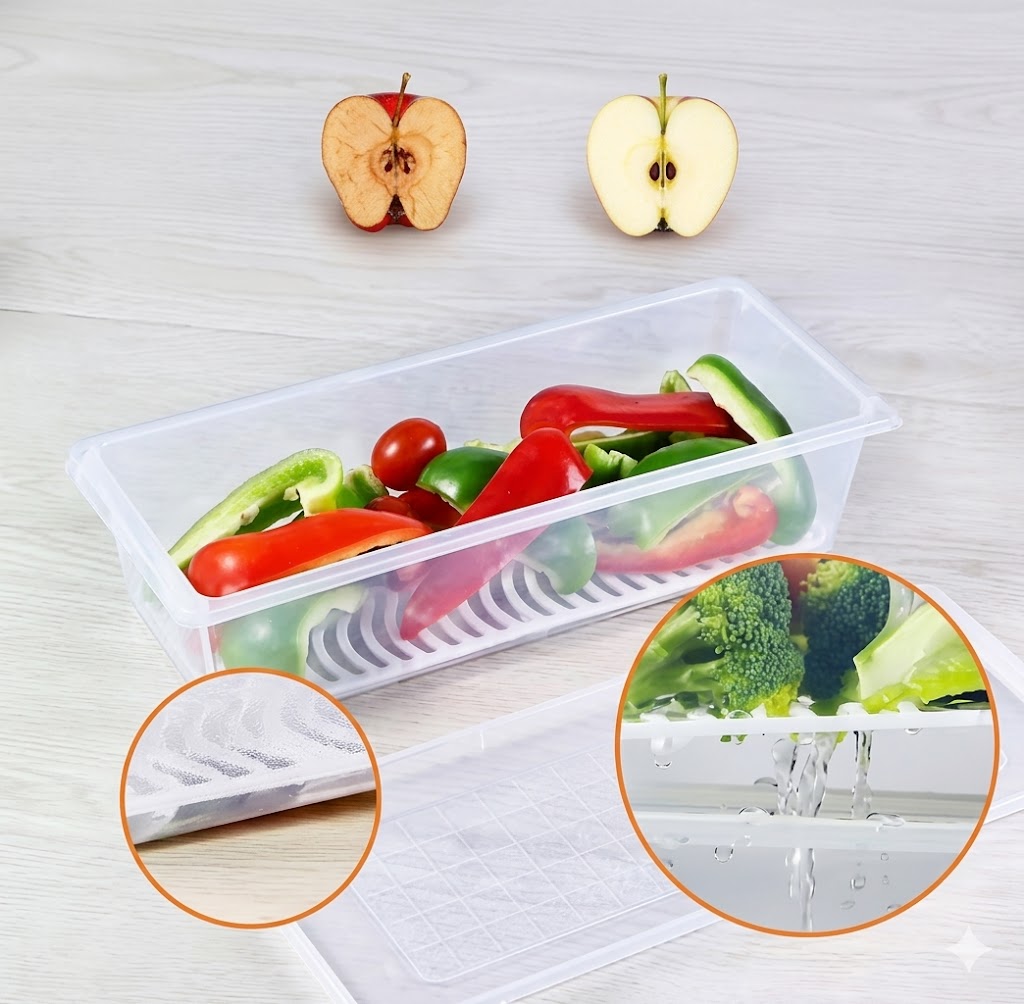 (SET OF 6) ridge Storage Boxes Fridge Organi